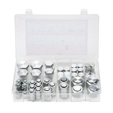 72-Piece ORFS O-Ring Plug and Cap Hydraulic Sealing Fittings Kit Sizes 4-16