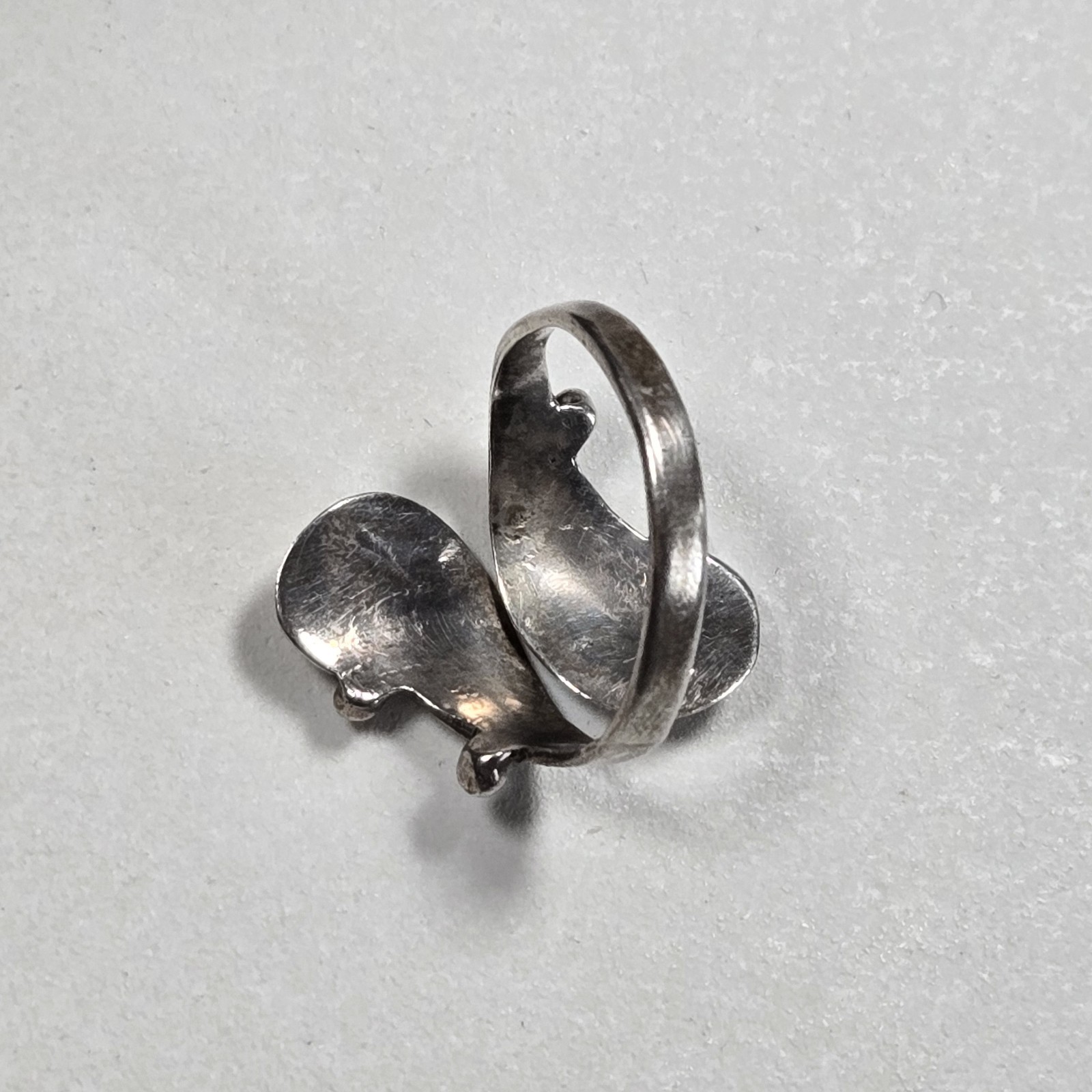 Abalone Shell Sterling Silver Wrap Ring Vintage A… - image 5