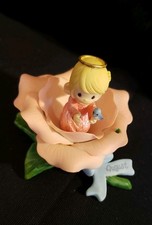 Precious Moments Porcelain Figurine Expressive Blossoms Month and Birthstone Box