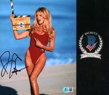 BROOKS NADER SIGNED 8X10 PHOTO  BEAUTIFUL BUSTY MODEL BAYWATCH BECKETT BAS COA
