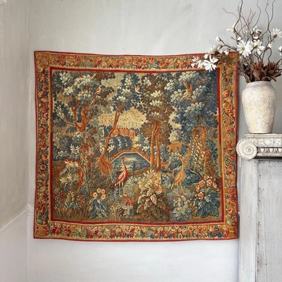 5.3ftx4.8ft French tapestry Verdure Rambouillet Wall Art Wabi Sabi Chateau Cott