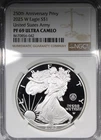 2025 Proof American Silver Eagle NGC PR69 ULTRA CAMEO 250th Anniversary Privy Ma