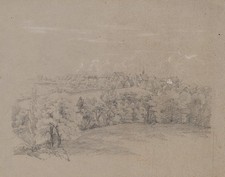 Ortschaft am Taunus bei Falkenstein,  1852, Bleistift Unbekannt (19.Jhd)