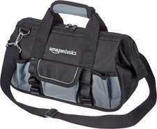 Durable Wear-Resistant Base, Tool Small Standard Bag with Strap, 12 Inch, Black 