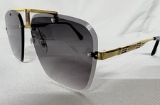 Gucci Unisex Rimless Gold And Gray Aviator Sunglasses Free SHIPPING  