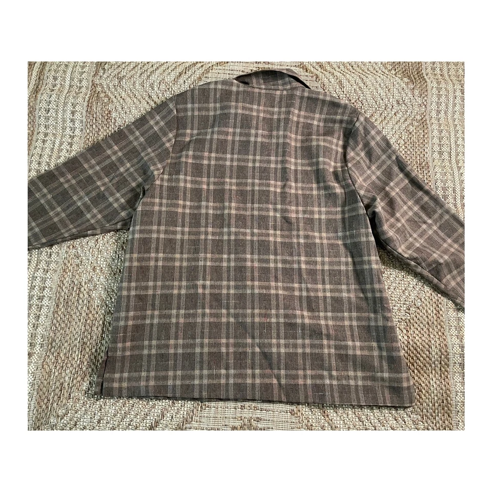 Chaqueta a cuadros Bon Worth marrón claro talla XL Foto 4 de 4