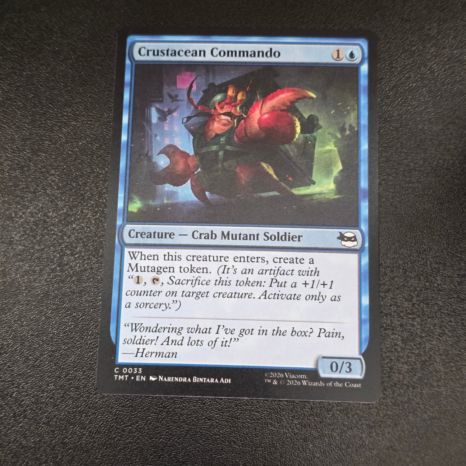 Magic The Gathering Crustacean Commando 2020 The List Wizards of the Coast C0033