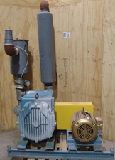 Rotron Ametek vacuum pump blower , 20hp HIE909BH , 4" ports , Solberg filter