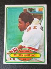 1980 80 Topps Football William Andrews  #73 Atlanta Falcons ROOKIE RC EX