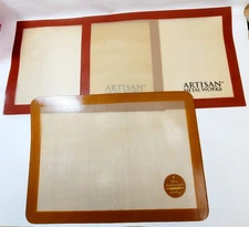 3 Silicon Baking Sheets 2 Artisan Metal Works & 1 Mrs Anderson's Baking 
