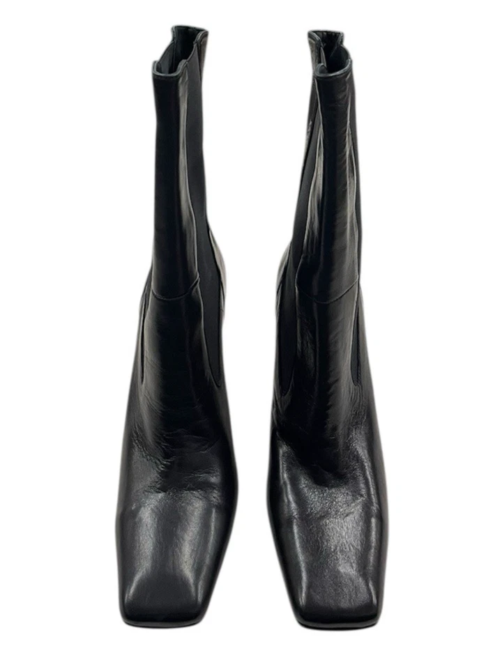 全新 450 美元 MIISTA Jeanne 皮革踝靴 黑色 尺码:38 — 第 4/4 张图片