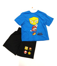 Boys Kids Nintendo Super Mario 2 Pc Shorts T-Shirt Set / Outfit Size 5/6