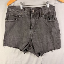 Levi s High Waisted Mom Shorts Womens 29 Gray Denim Vintage Style Cut-Off Jean