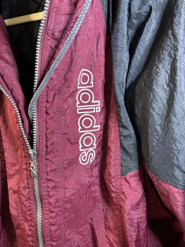 Chaqueta Adidas De Colección Para Hombre Grande Con Capucha Cortavientos Trifolio Retro Años 90 Foto 2 de 4