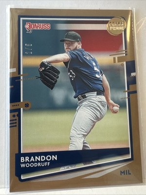  BRANDON WOODRUFF 2020 Panini Donruss GOLD PRESS PROOF #135   SERIAL #2/5!