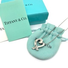 Collana cuore amorevole Tiffany Co argento 925 ciondolo 46 cm scatola sacchet...