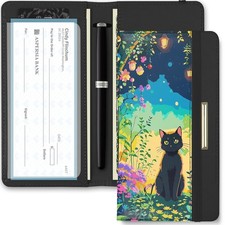 Printed Checkbook Cover, RFID Blocking Checkbook, Stylish, Lightweight, Slim ...