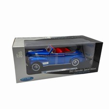 Welly 1941 Chevrolet Special Deluxe Blue Convertible 118 Scale Diecast Nib