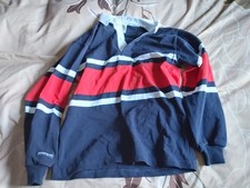 NEW Men's Medium BARBARIAN Rugby Jersey. Collegiate Stripe. Navy/Red/White.