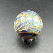 Contemporary Handmade Art Glass Marble .92" Dense Swirl Layer Multicolor MIB