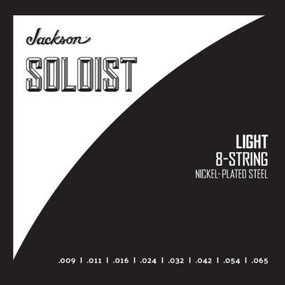 Jackson Soloist 8-String Electric Guitar Strings, LIGHT .009-.065