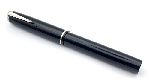 VINTAGE JIF 90 GLASS CARTRIDGE FOUNTAIN PEN IN BLACK 18K MEDIUM NIB FRANCE - Picture 4 of 15