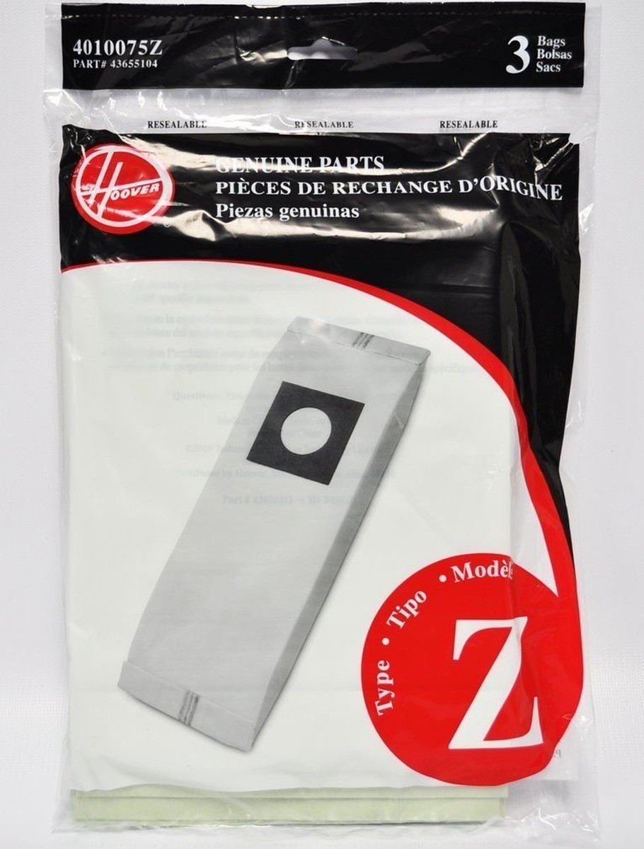 Hoover Type 4010075Z Z Bag, 9-Pack | eBay