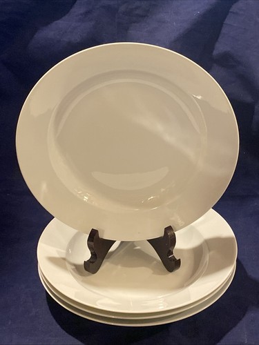 Set of 4 Vtg Limoges Porcelain 8-1/2” Soup Bowls/Plates~ Pure White