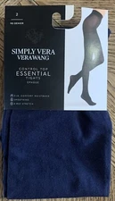 Simply Vera Wang Control Top Essential Tights Opaque Navy Sz 2