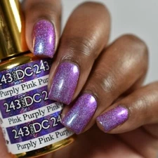 DND DC  Led/UV Cure Soak Off Gel Polish .5oz - Mermaid #243 Purply Pink