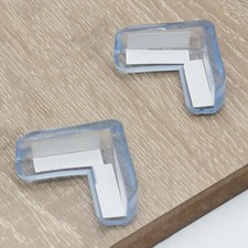 4x Baby Safty Table Corner Protector Clear Right Angle PVC Furniture Edge Cover