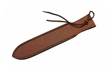 Belt Sheath for 10" Fixed-Blade Knives | Brown Leather 14" Overall
