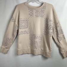 Fabletics Kourtney Sweatshirt Womens Medium Bandana Paisley Athleisure