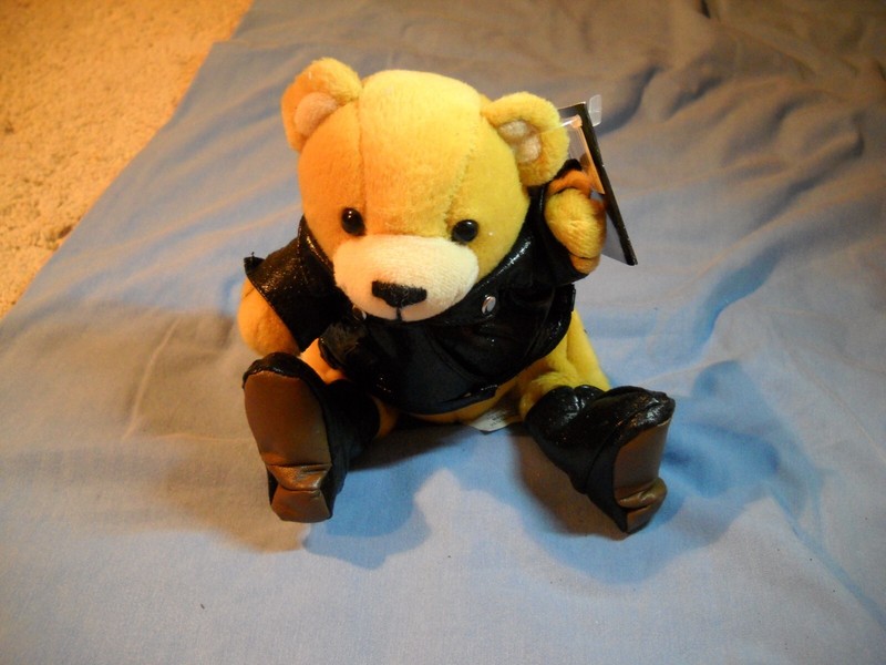 VINTAGE 1998 Harley Davidson KICKSTART Bear  6" with TAG