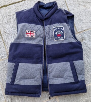 Hackett Kinder Wende Weste Gr 9 - 10 Blau - Grau