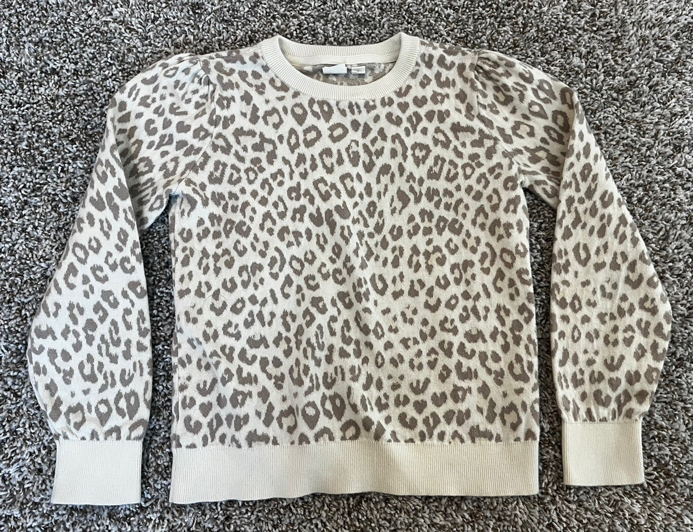 Girls sz 10 Large Gap Kids animal print leopard cheetah sweater winter Fall top