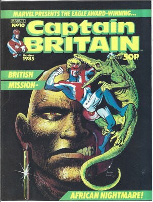 CAPTAIN BRITAIN #10 (FN) COPPER AGE MARVEL BRITISH IMPORT, $3.95 FLAT RATE SHIP.