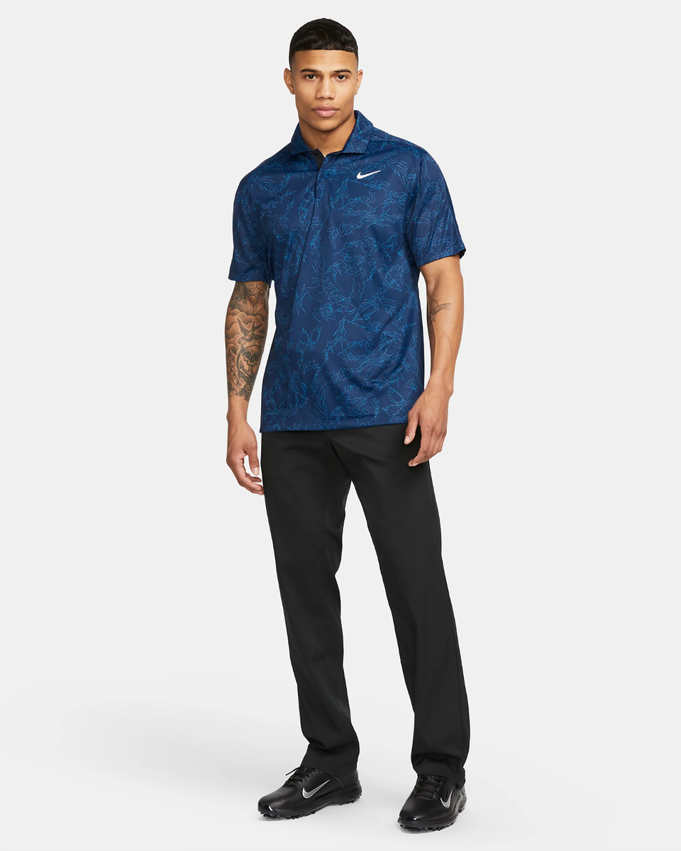 TW Tiger Woods Men's Nike Dri-FIT ADV Golf Polo Navy Size TW Tiger Woods Men's Nike Dri-FIT ADV Golf Polo Navy Size