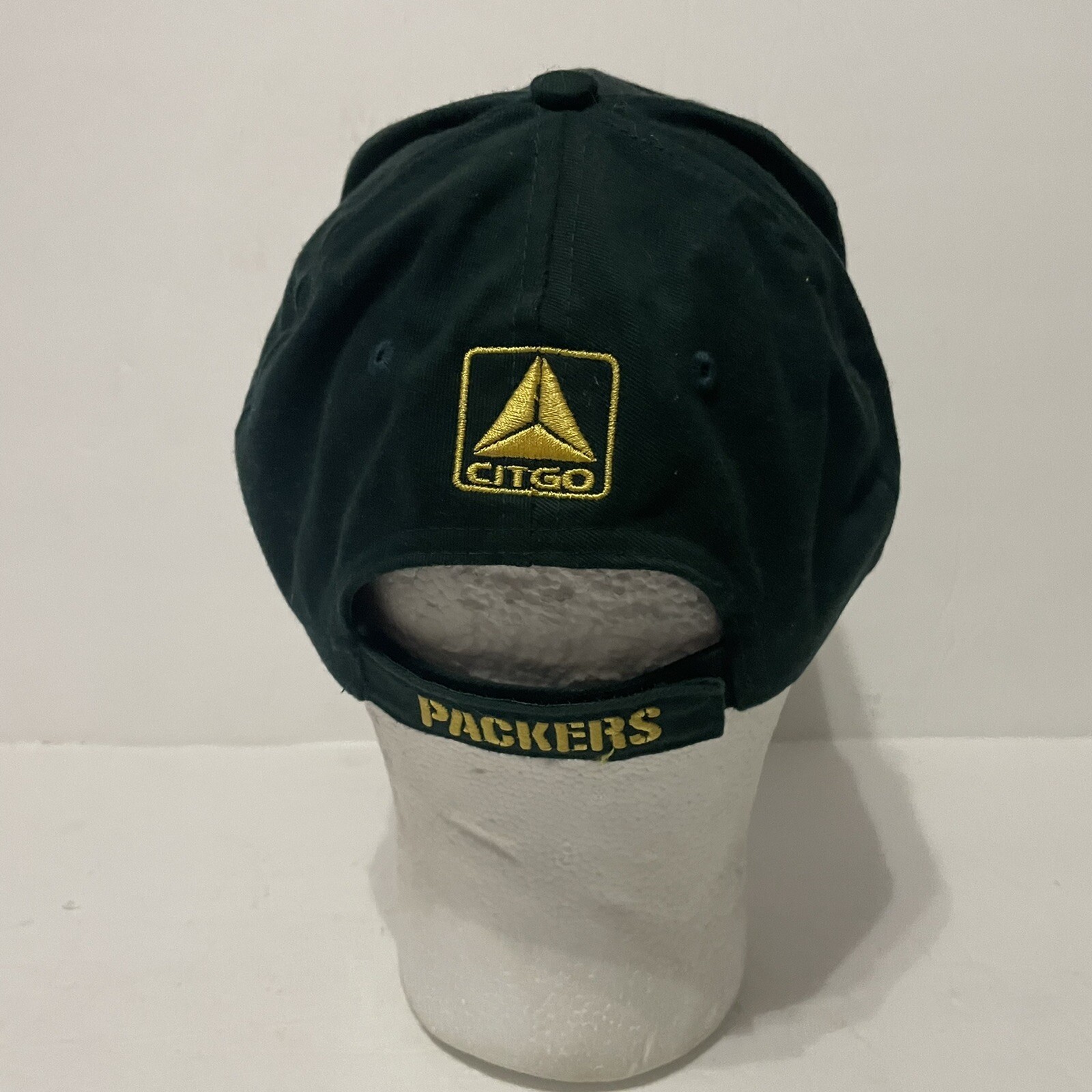 Vintage Green Bay Packers Hat Cheese Head Citgo Embro… Gem