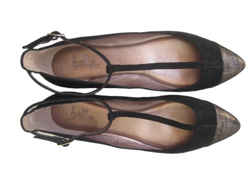 BELLE SIGERSON MORRISON BLACK SUEDE BALLET FLATS WOMEN'S US 7.5B HOT FREE S/H - Picture 4 of 11