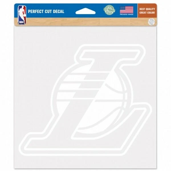 Los Angeles Lakers NBA 8"x 8" Perfect Die Cut Decal Sticker Team White Logo Auto - Image 1 of 1