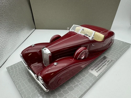 AMC 1/18 Mercedes Benz 540K W29 Stromllnien Roadster 1936 Erdmann & Rossi Red - Picture 2 of 16