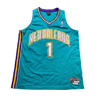 NEW ORLEANS HORNETS バロン・デイビス #1 刺繍ユニフォーム Vintage BARON DAVIS NEW ORLEANS HORNETS Nike NBA Jersey Adult Sz