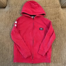 Vans Hoodie Kids Youth Unisex Red Pull Over Size Small