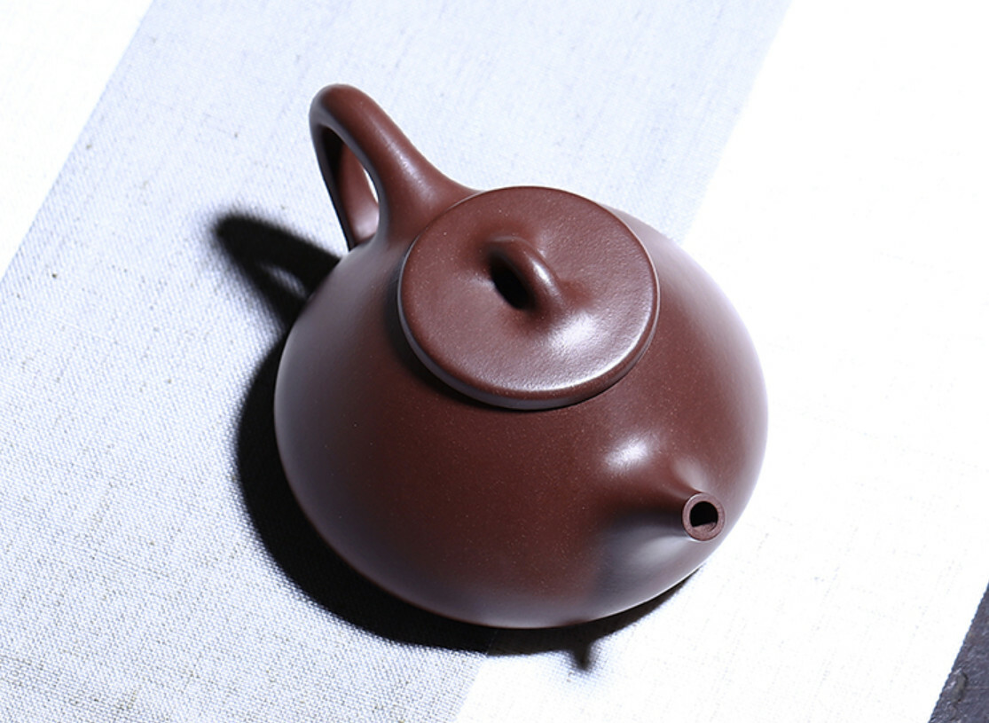 220cc chinese Yixing Handmade Zisha Purple clay Teapot ZiYe ShiPiao Hu