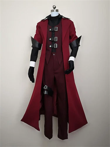 Devil May Cry Dante Cosplay Personalizzato Outfit Set Pantaloni Giacca a Vento Rosso - Foto 3 di 5