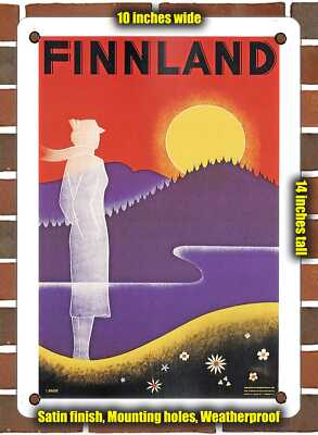 Metal Sign - 1936 Finland - 10x14 Inches