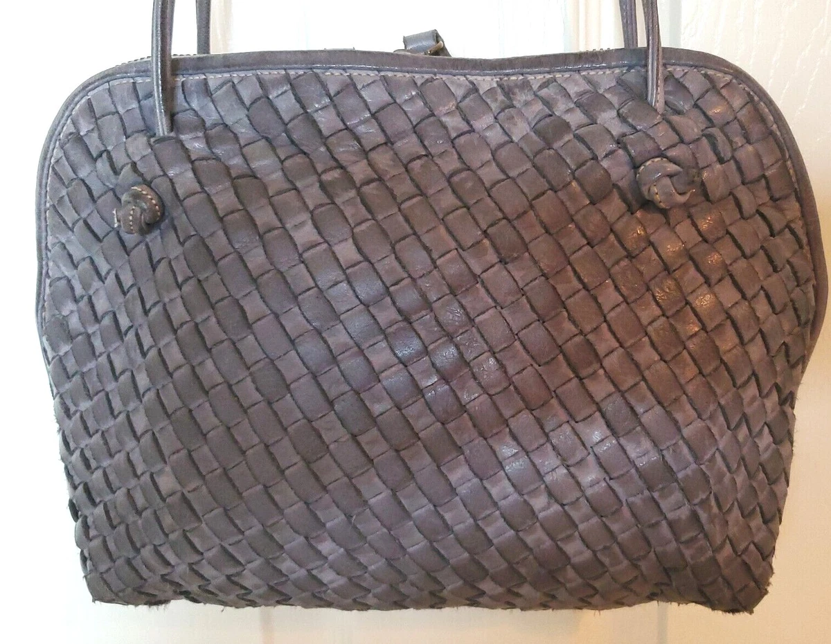 Civico 93 woven leather tote hotsell