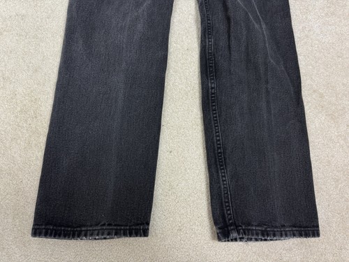 Vintage Lee Jeans Mens 32 Black Denim Pants Straight Leg Cotton 32 X 30 - Picture 13 of 20