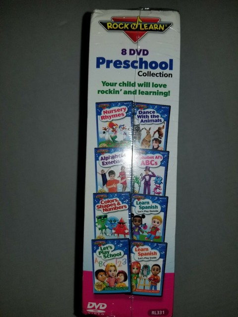 8 DVD Preschool Collection by Rock 'n Learn ABCs Colors Shapes Counting ...